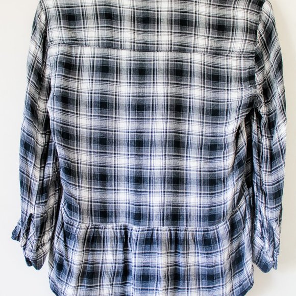 ABERCROMBIE peplum plaid button-up shirt - Picture 7 of 7